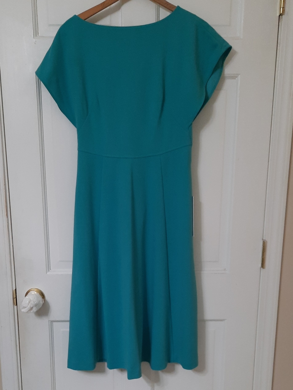 Calvin Klein Teal Midi Fit-and-Flare Dress